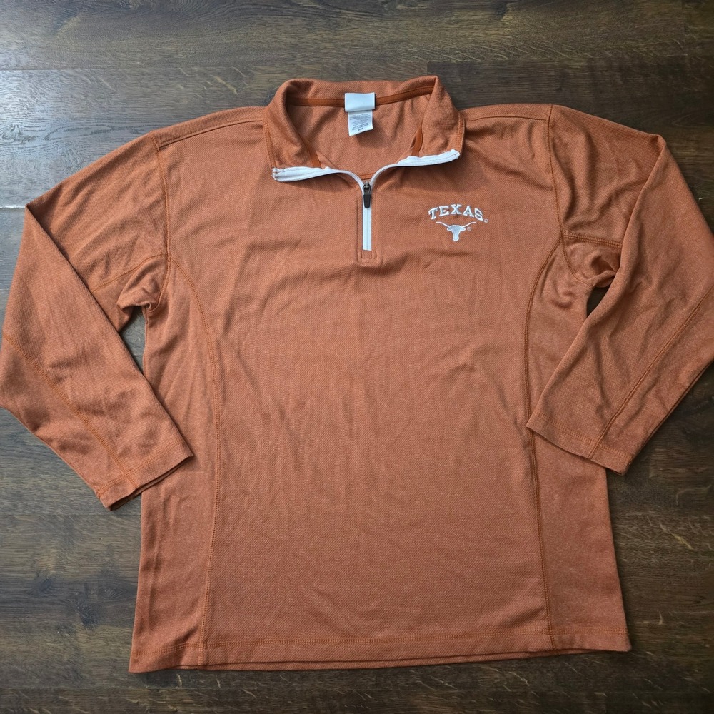 Knights Apparel Texas Longhorns Mens Medium Burnt Orange Quarter Zip Pullover